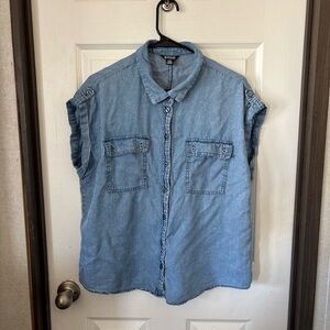Buffalo David Bitton Blue Denim Blouse
